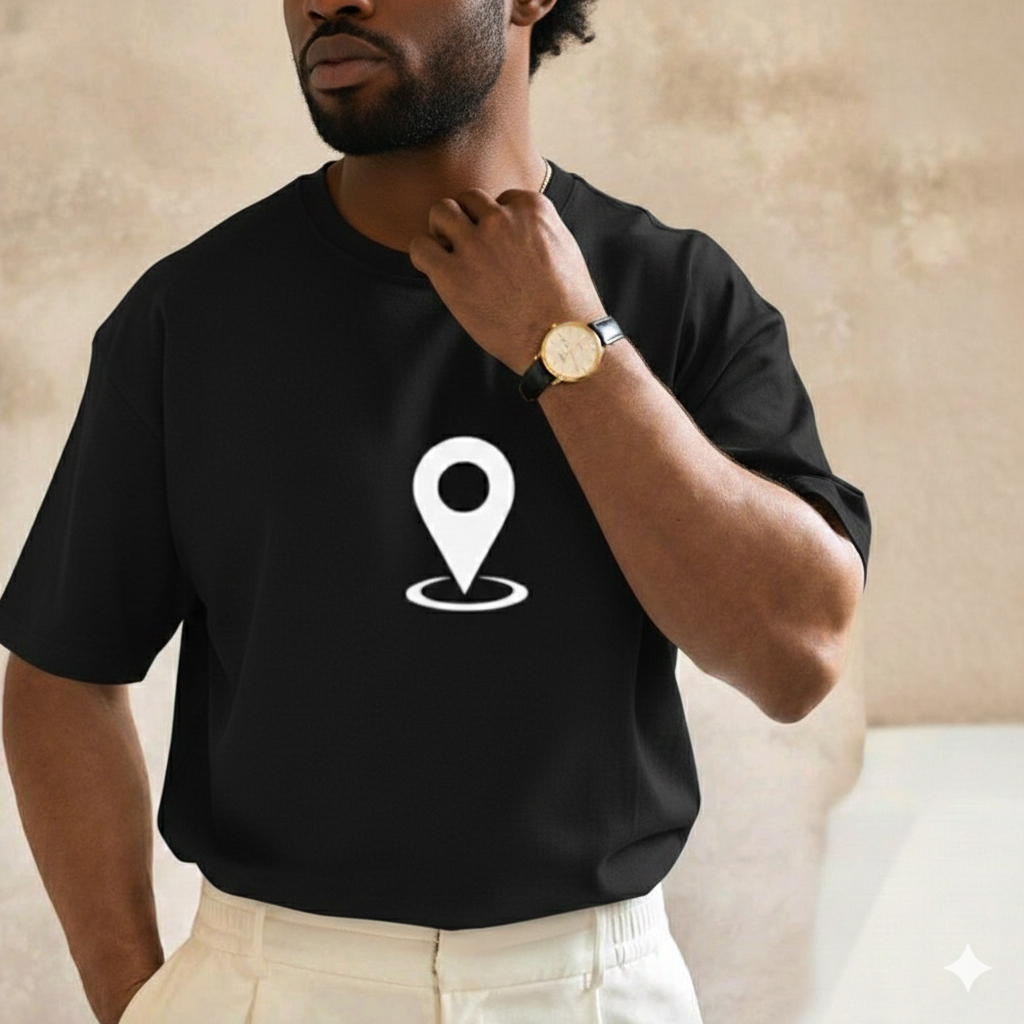 Need Money For Land/Property Black Tee  - Silicone Pin 300gsm